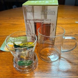 Primula Glass Mug, Lid and Tea Infuser - New in box. LOVELY!